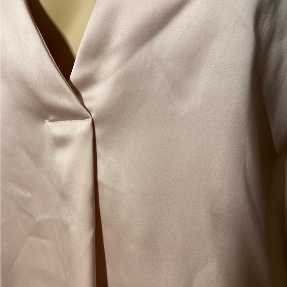 Blush Colour Satin Low Cut Blouse size small - Picture 3 of 7